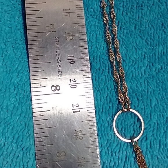 Elegant Goldtone Lariat Necklace vintage - Picture 2 of 4